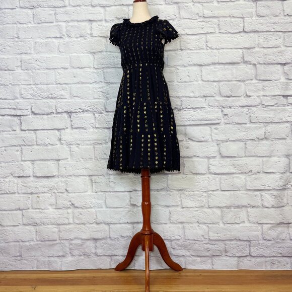 Sea New York Dresses & Skirts - Sea New York Laura Black & Metallic Gold Knee-Length Dress